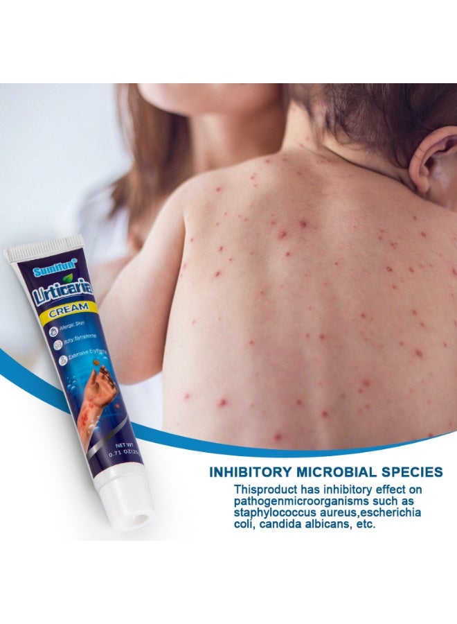 Sumifun Allergic Skin Relief Urticaria Cream for Itching, Hives, Rashes, Erythema, Dermatitis, Eczema Symptoms, Soothing Herbal Formula, Non Greasy Absorption, Daily Skin Care Treatment 20g - Image 5